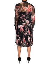 Vestido Flores Seda