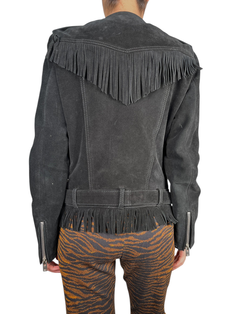 Chaqueta Cuero Flecos