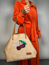 Tote Cherry Zebra