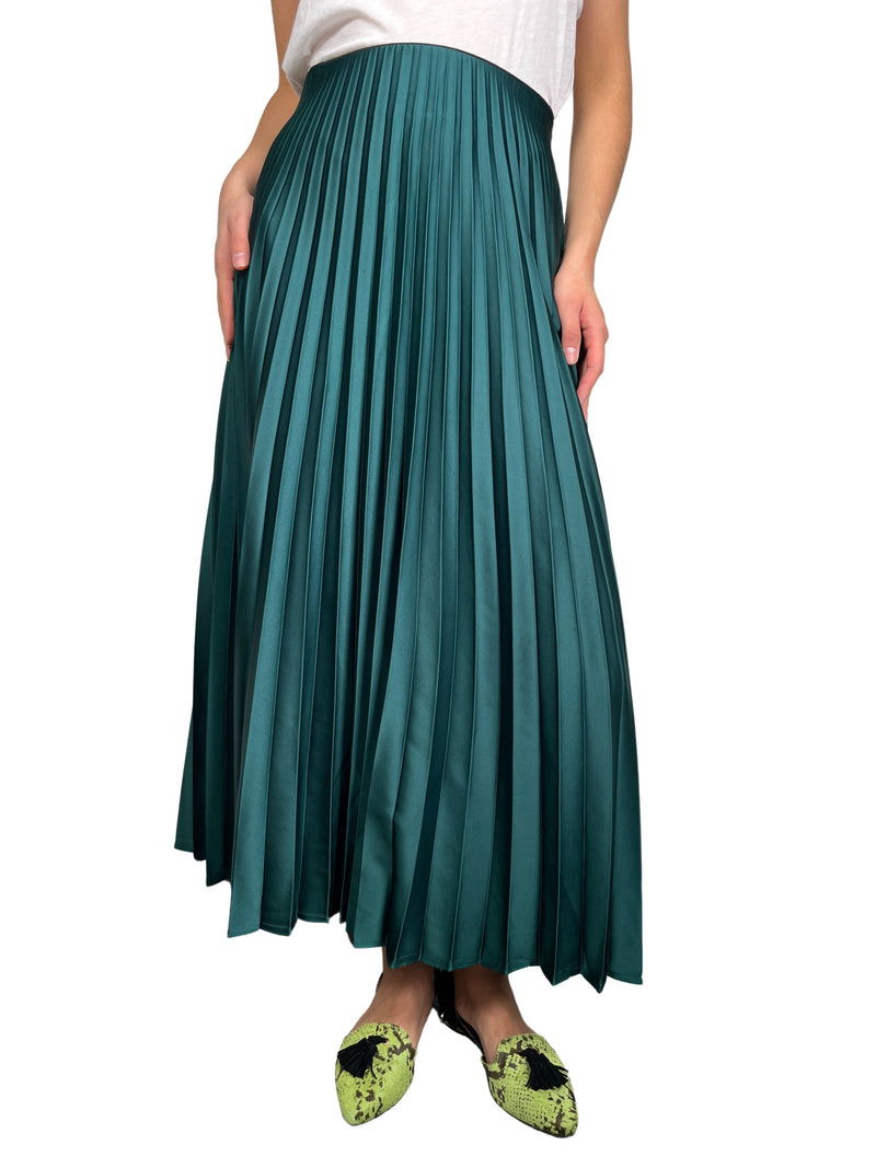 Falda Larga Falda Midi Verde Zara Falda Midi Verde Volante Con