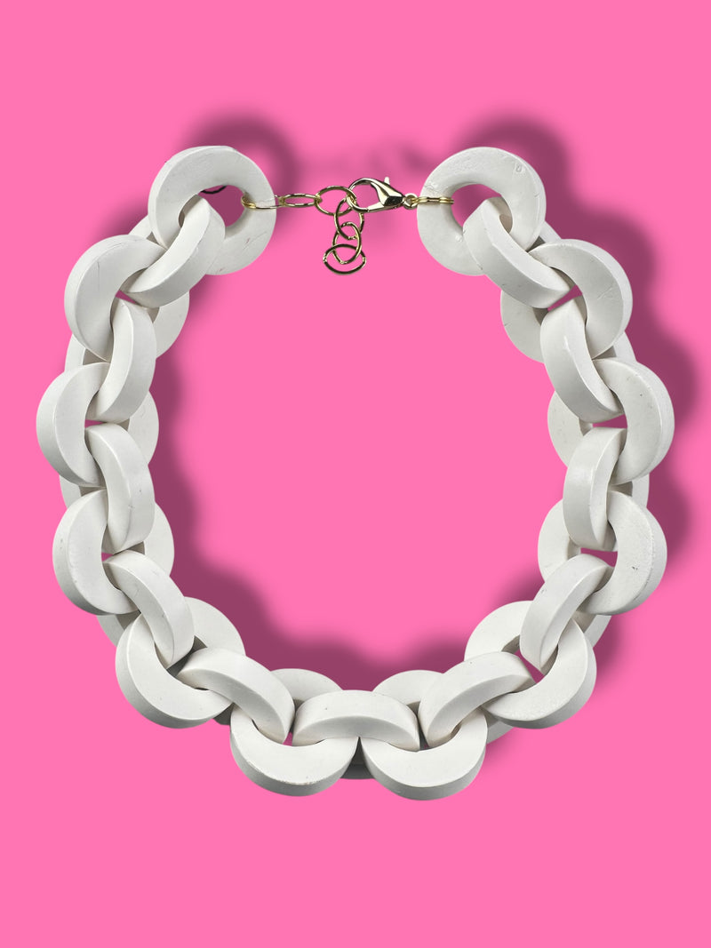 Collar Cadenas Blanco