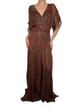 Vestido Viscosa Fibras Metalizadas