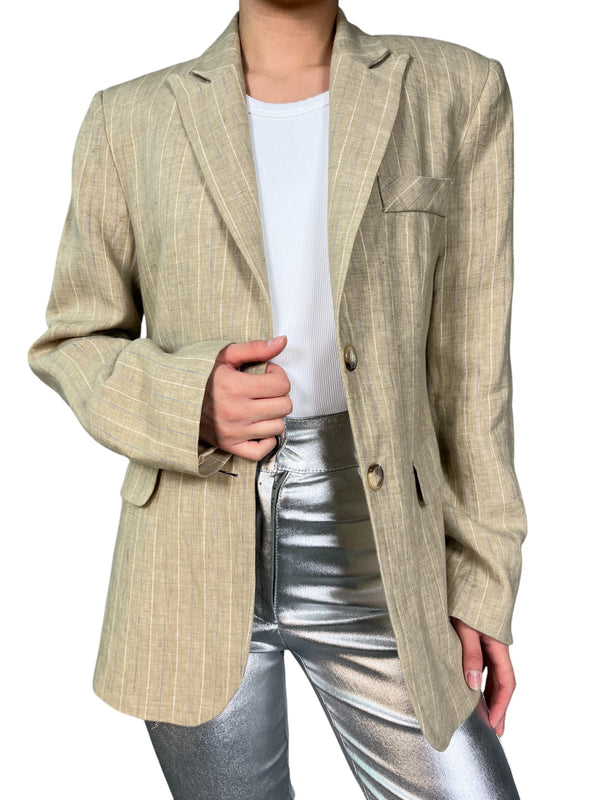 Blazer Lino Rayas