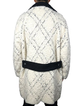 Abrigo High Collar Bouclé Wool Blend