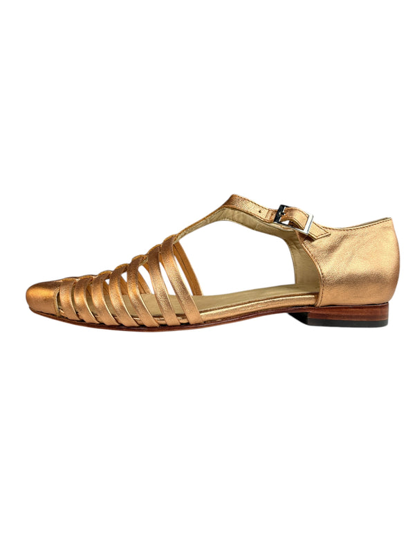 Zapatos Tiras Cobre