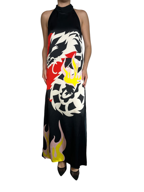 Vestido Halter Seda