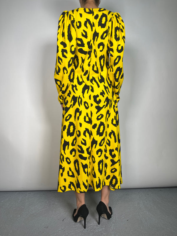 Vestido Amarillo Animal Print