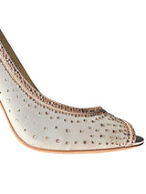 Zapatos Peep Toe con Strass