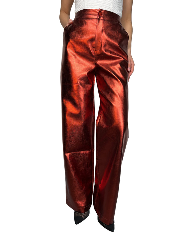 Pantalón Ecocuero Metalizado