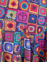 Vestido Estampado Crochet