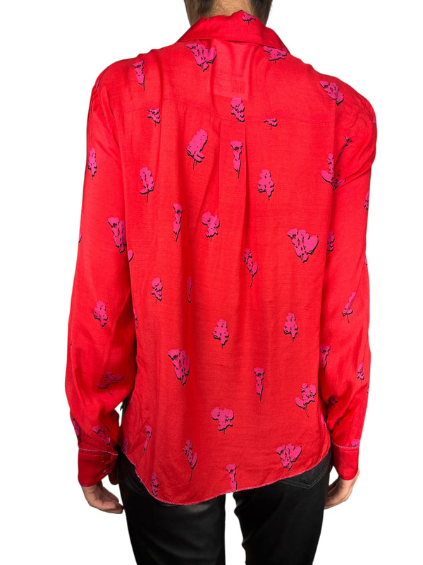 Blusa Roja Flores