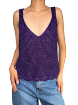 Polera Violet Brillos Tejida