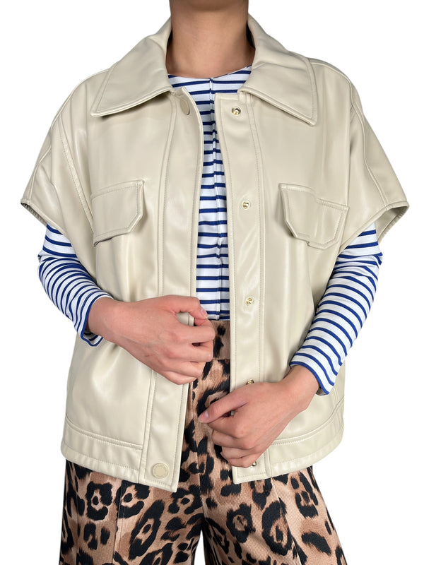 Chaqueta Ecocuero Sin Mangas