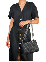 Bandolera Tessuto Grommet Wallet on Chain