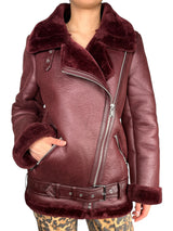 Chaqueta Burdeo Ecocuero