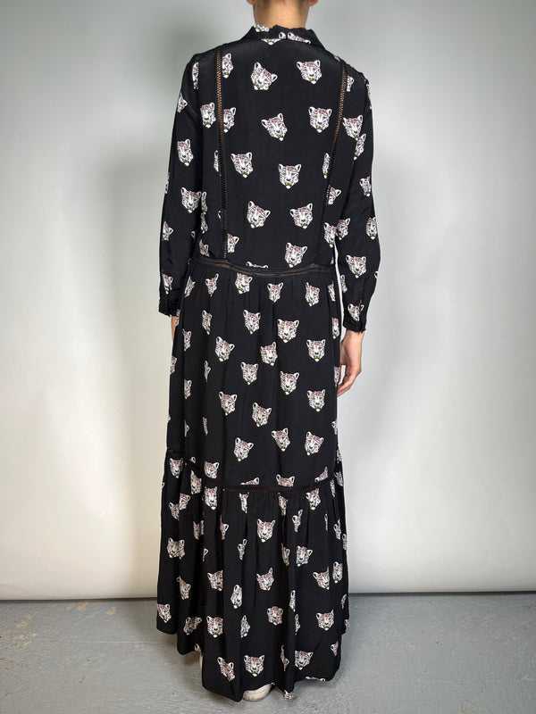 Vestido Viscosa Leopard