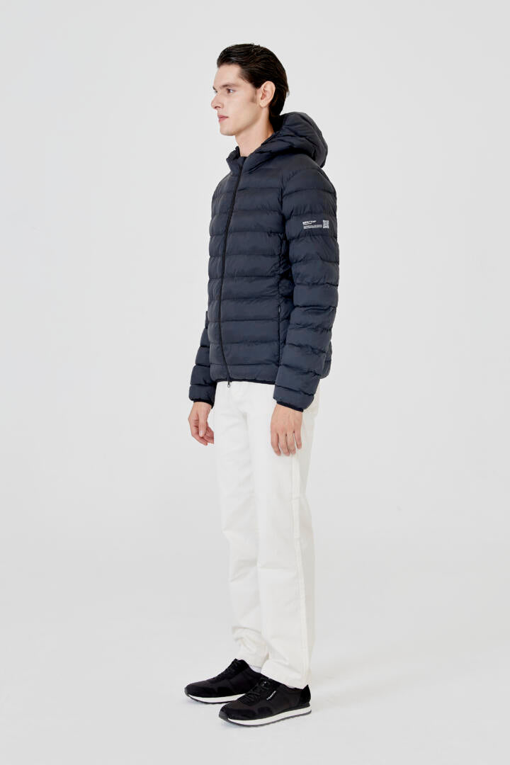 Parka Negra Con Capucha Hombre - Sin Batería