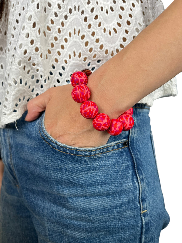 Pulsera Esferas Animal Print