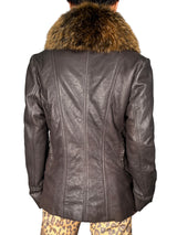 Chaqueta Cierres Toggle Cuero