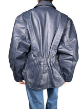 Chaqueta Cuero Azul