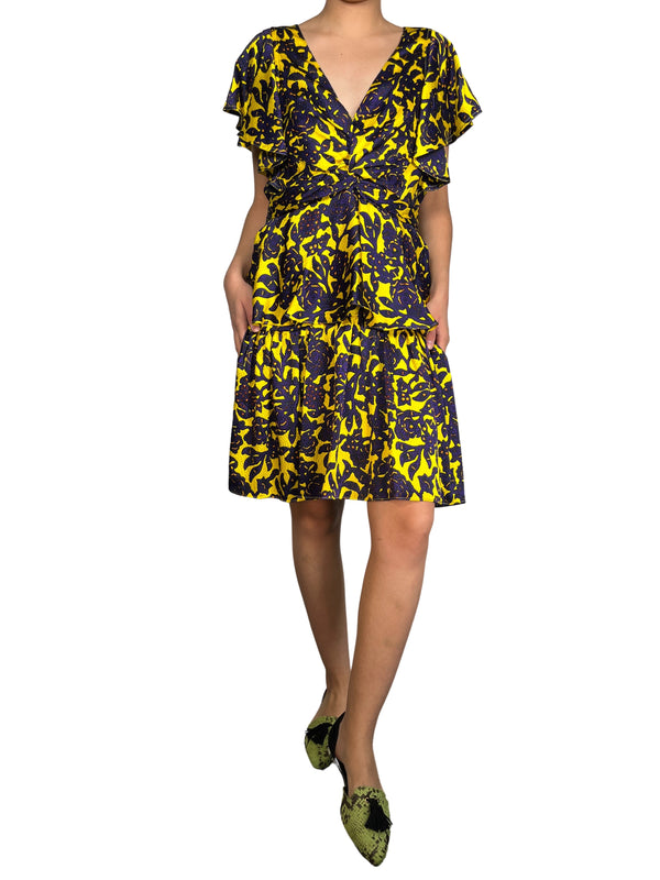 Vestido Seda Flores