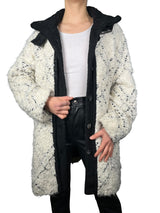 Abrigo High Collar Bouclé Wool Blend