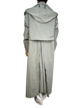 Trench Verde Capucha Desmontable