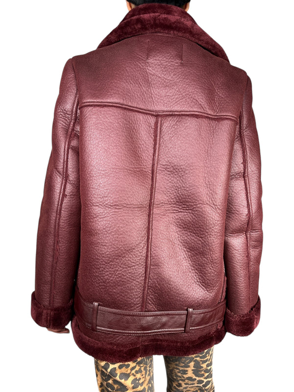 Chaqueta Burdeo Ecocuero