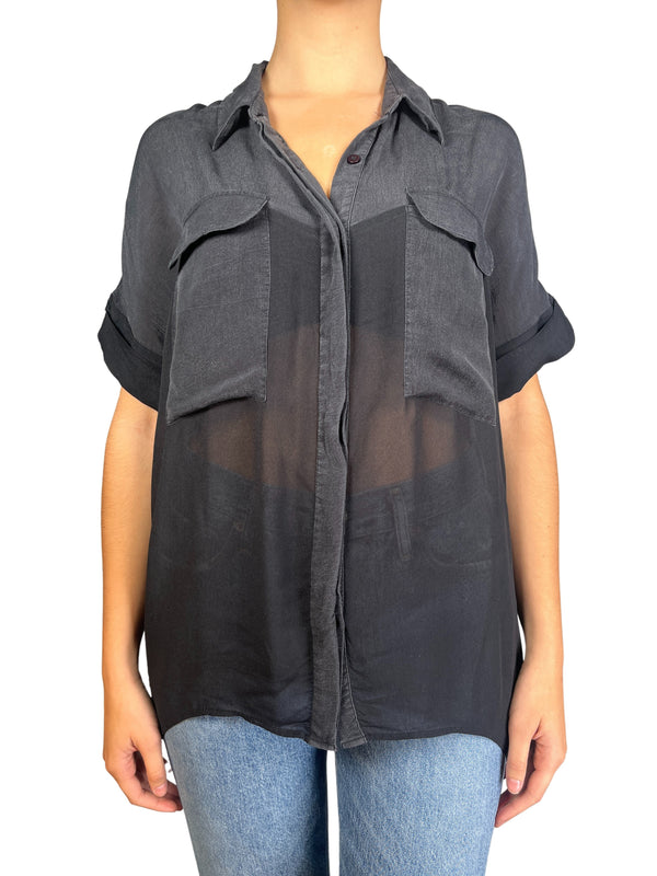 Blusa Negra Traslucida