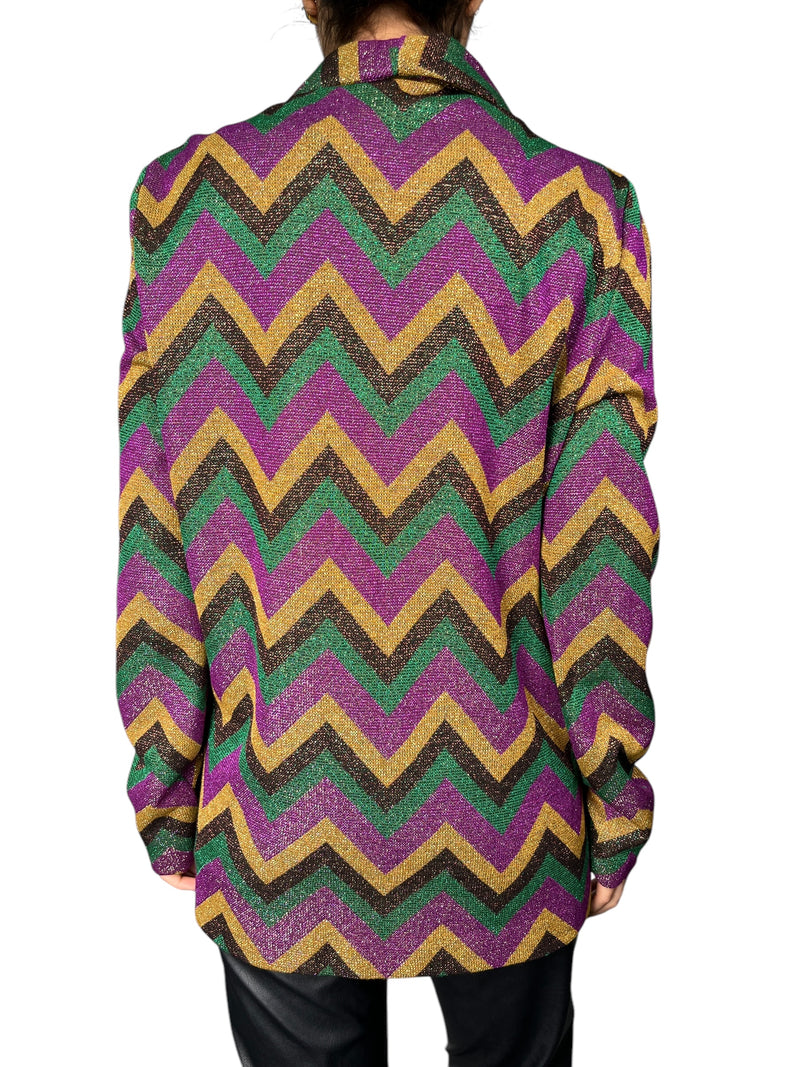 Blazer Ligero Fibras Metalizadas