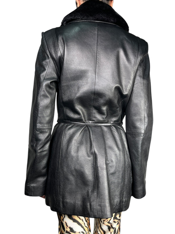 Chaqueta Cuero Cuello Desmontable