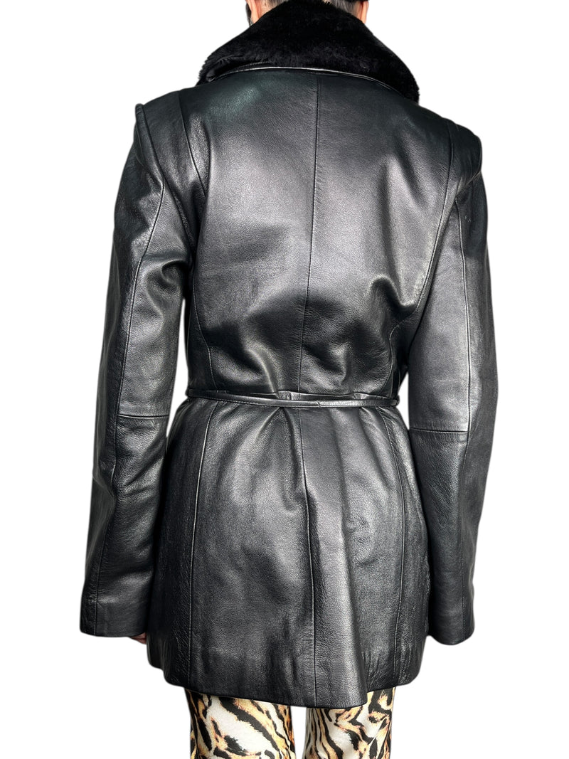 Chaqueta Cuero Cuello Desmontable