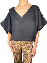 Blusa Lino Bolsillos