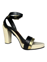 Sandalias Borde Dorado
