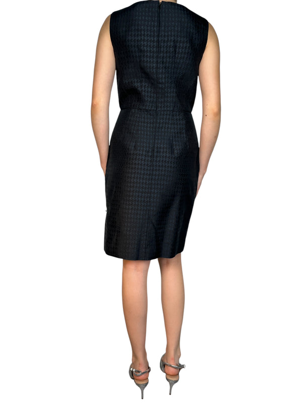 Vestido Azul Marino Pied de Poule