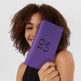 Billetera Flat de piel lila TOUS Balloon