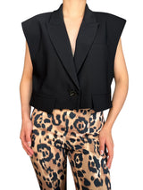 Blazer Crop Sin Mangas