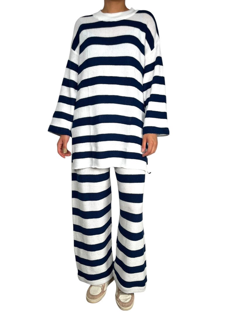 Sweater Rayas Tajos Laterales