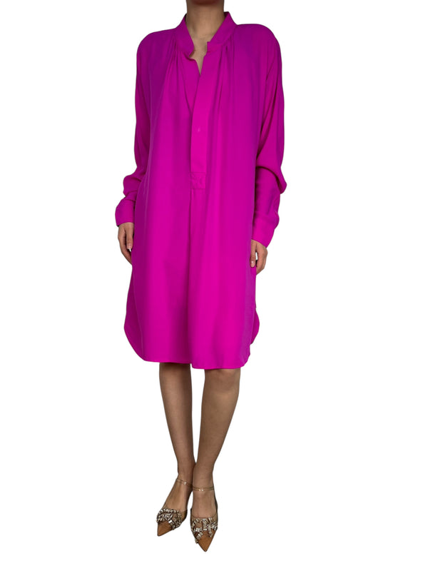 Vestido Fucsia Seda