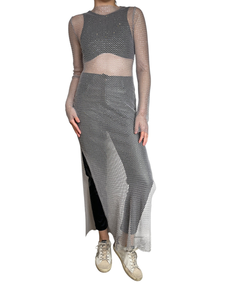 Vestido Traslúcido con aplicaciones