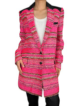 Abrigo Tweed Fucsia