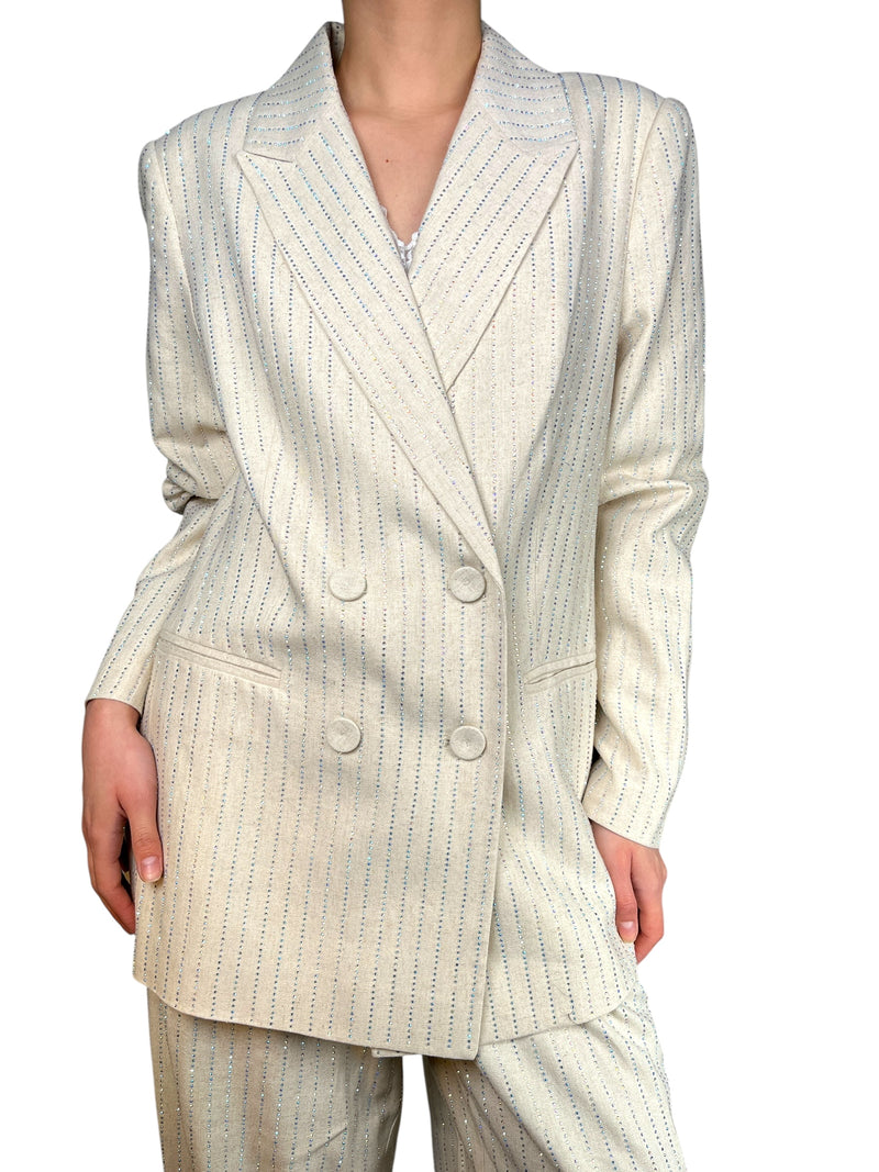 Set Blazer Y Pantalón Brillos MARQUIS X MARIA PAZ BLANCO