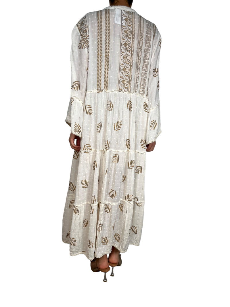Vestido Block Gold Long