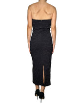 Vestido Strapless Lurex