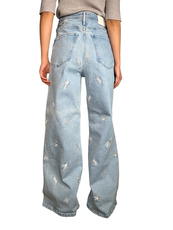 Jeans Roses Pineapple