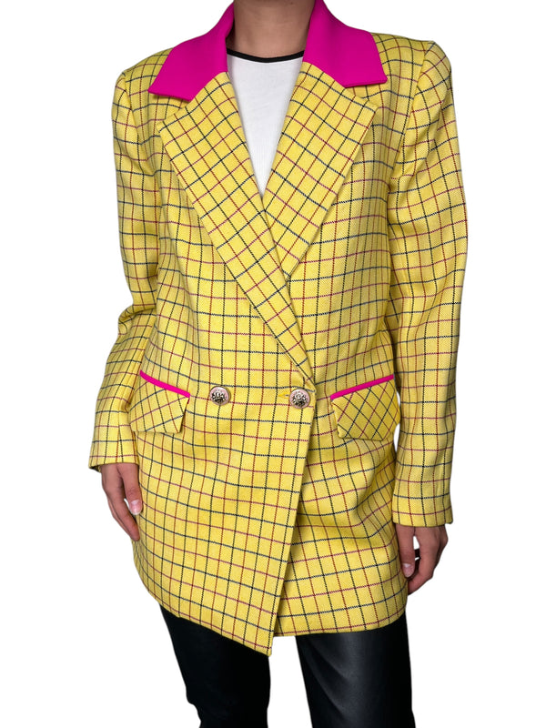 Blazer Amarillo Cuadros