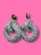 Aros Lurex Plateados