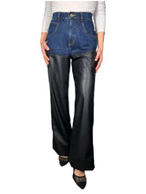 Jeans Bicolor Ecocuero