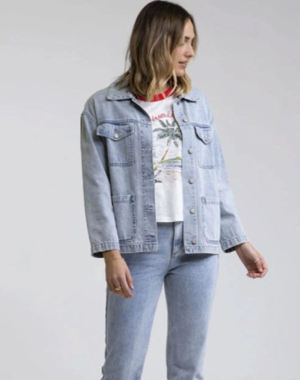 Chaqueta Classic Boyfriend Denim Light Blue