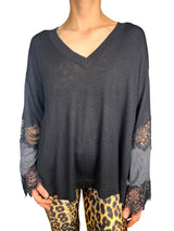 Sweater Mangas Bordadas